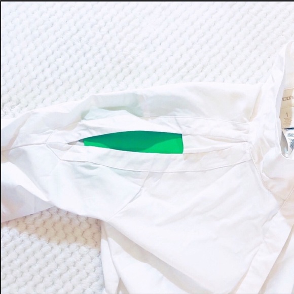 Chico’s White Button Down Tie Waist Tunic - Picture 5 of 7